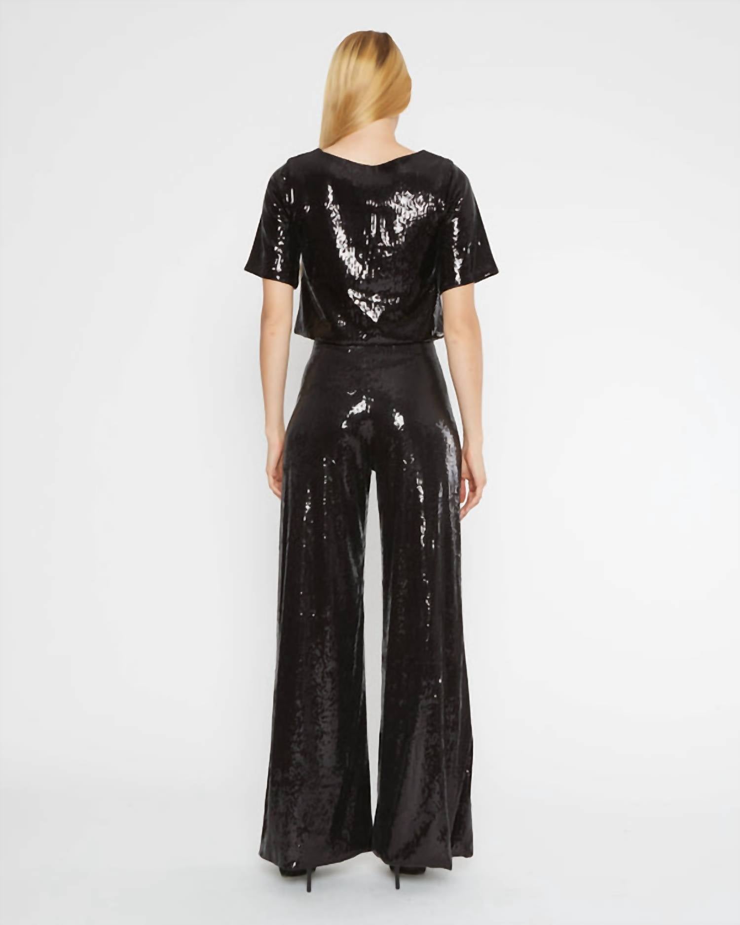 Ripley Rader - Sequin Crop Wide Leg Pant