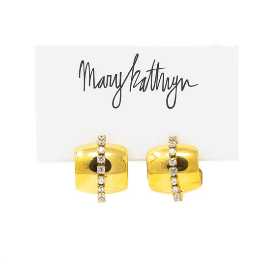 Mary Kathryn Designs - Women Clara Chunk Cz Hoop Earrings