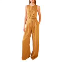 Ulla Johnson Women's Marin Jumpsuit in fawn - women's pants - alternate view