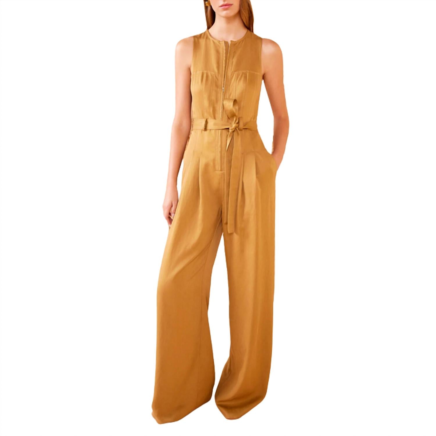 Ulla Johnson Women's Marin Jumpsuit in fawn - women's pants - alternate view