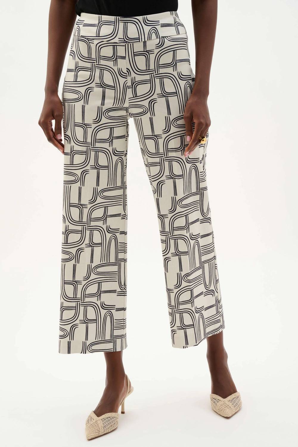 Joseph Ribkoff - Millennium Geometric Print Wide Leg Pants