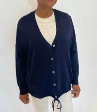 Billie - Susana Knit Boxy Drawstring Long Sleeve Cardigan