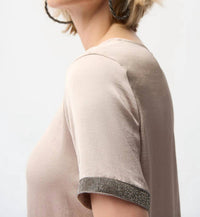 Joseph Ribkoff - Satin Top With Rhinestones Detail Style