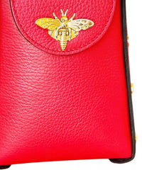 Jijou Capri - Women's Bumblebee Leather Cellphone Case Bag