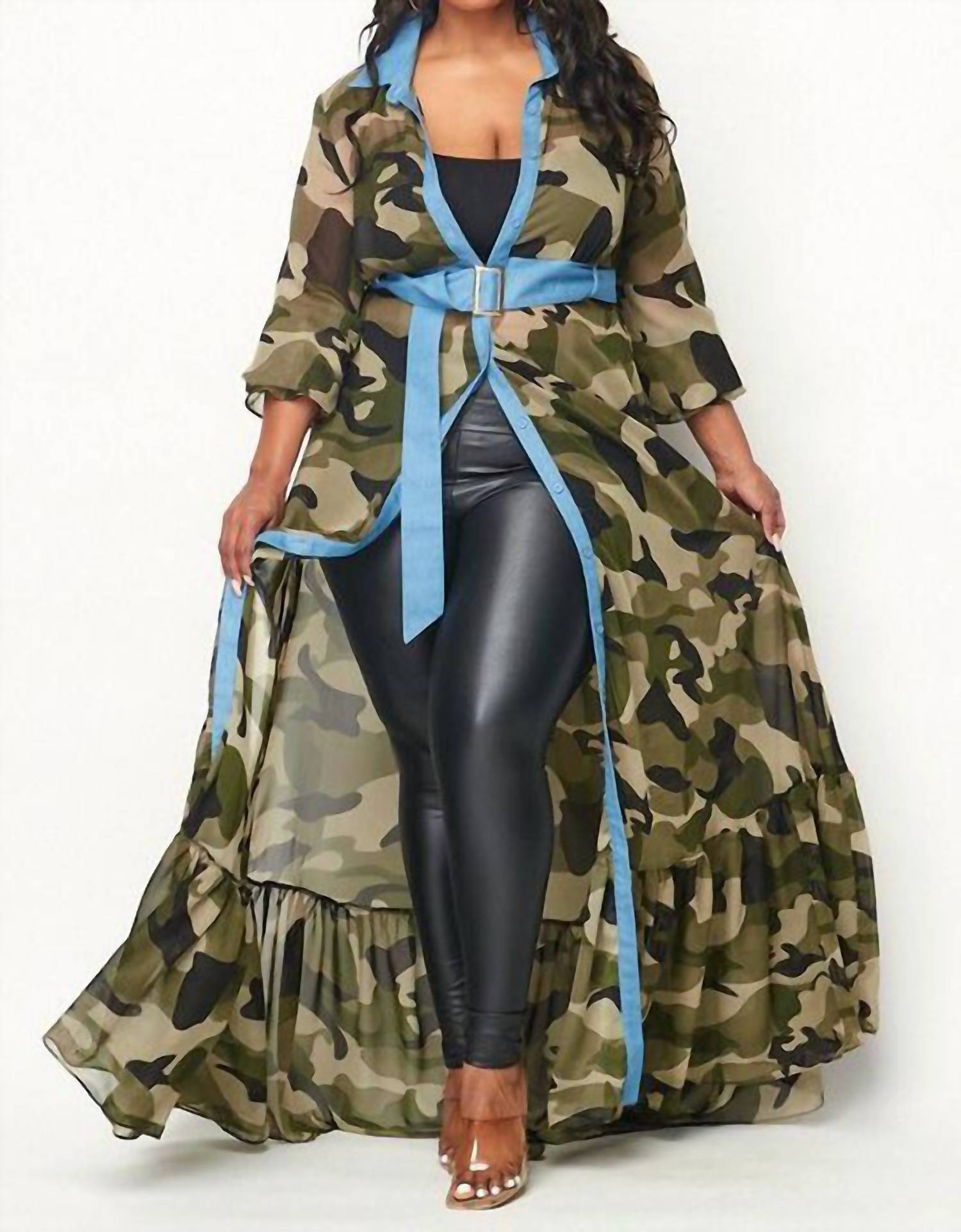 Illord Couture - Maxi Chiffon Cardigan Dress