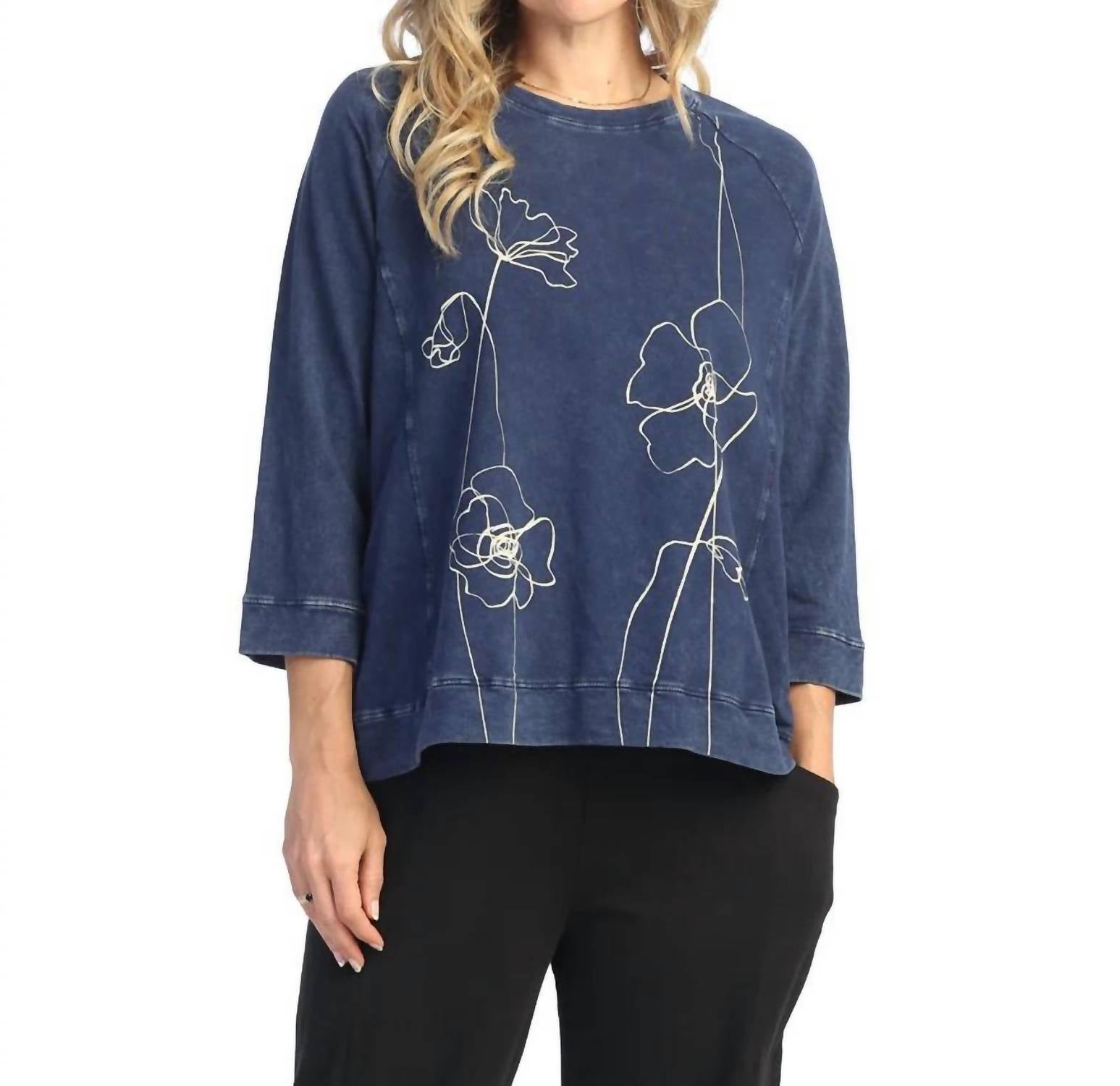 Jess & Jane - Sketch Mineral Washed French Terry Top