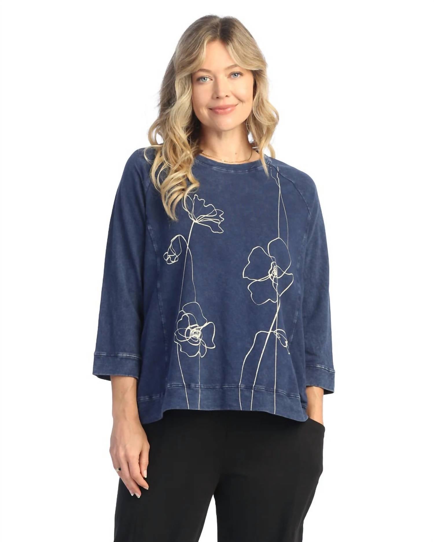 Jess & Jane - Sketch Mineral Washed French Terry Top