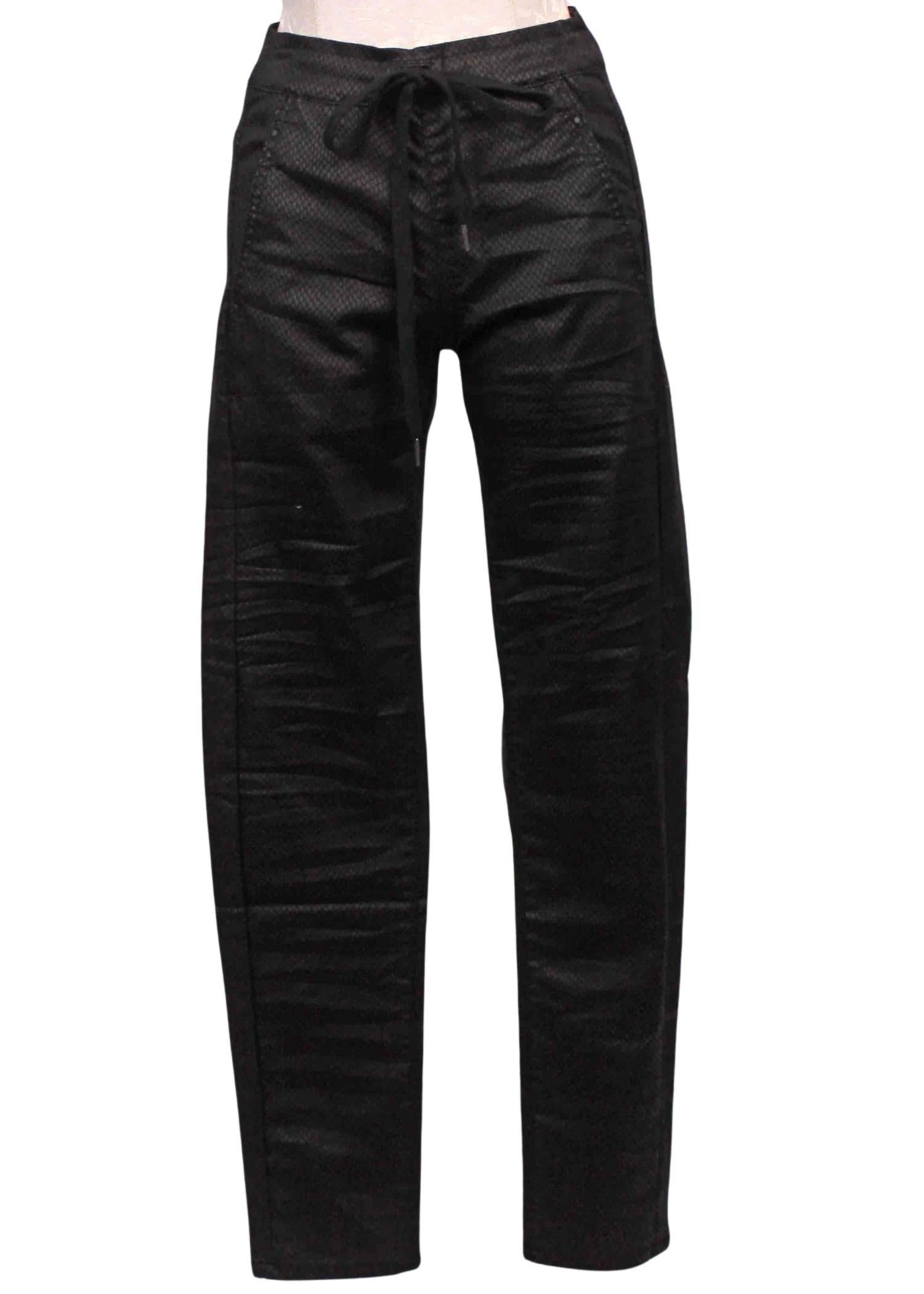 Alembika - Women's Snakeskin Drawstring Waist Jeans