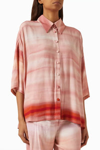 HEMANT & NANDITA Oversized Shirt Top in multi - women's t-shirt