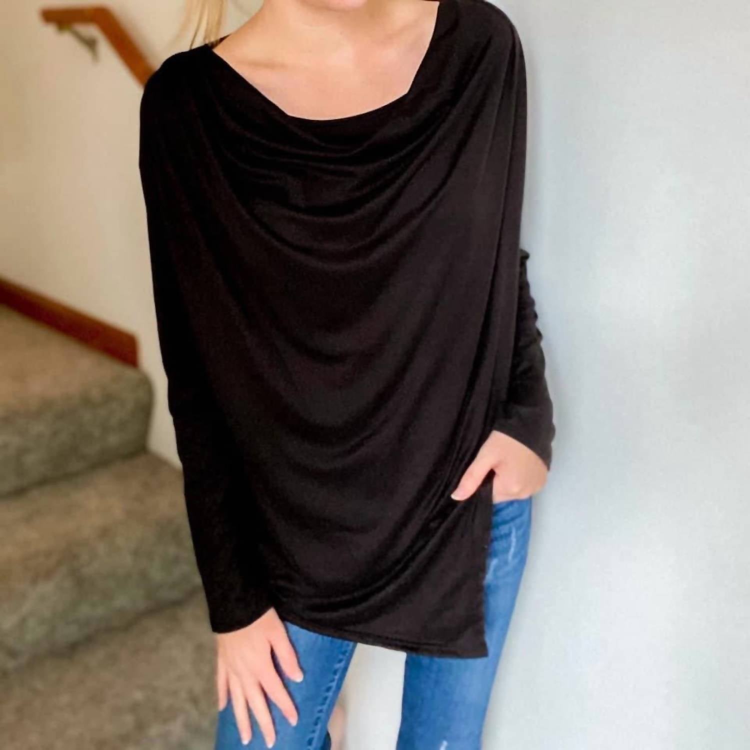 Ellis - Cowl Asymmetric Top