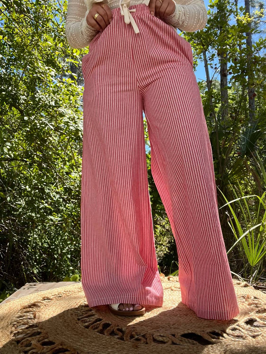 Cozy Co. - Stripe Wide Leg Pant