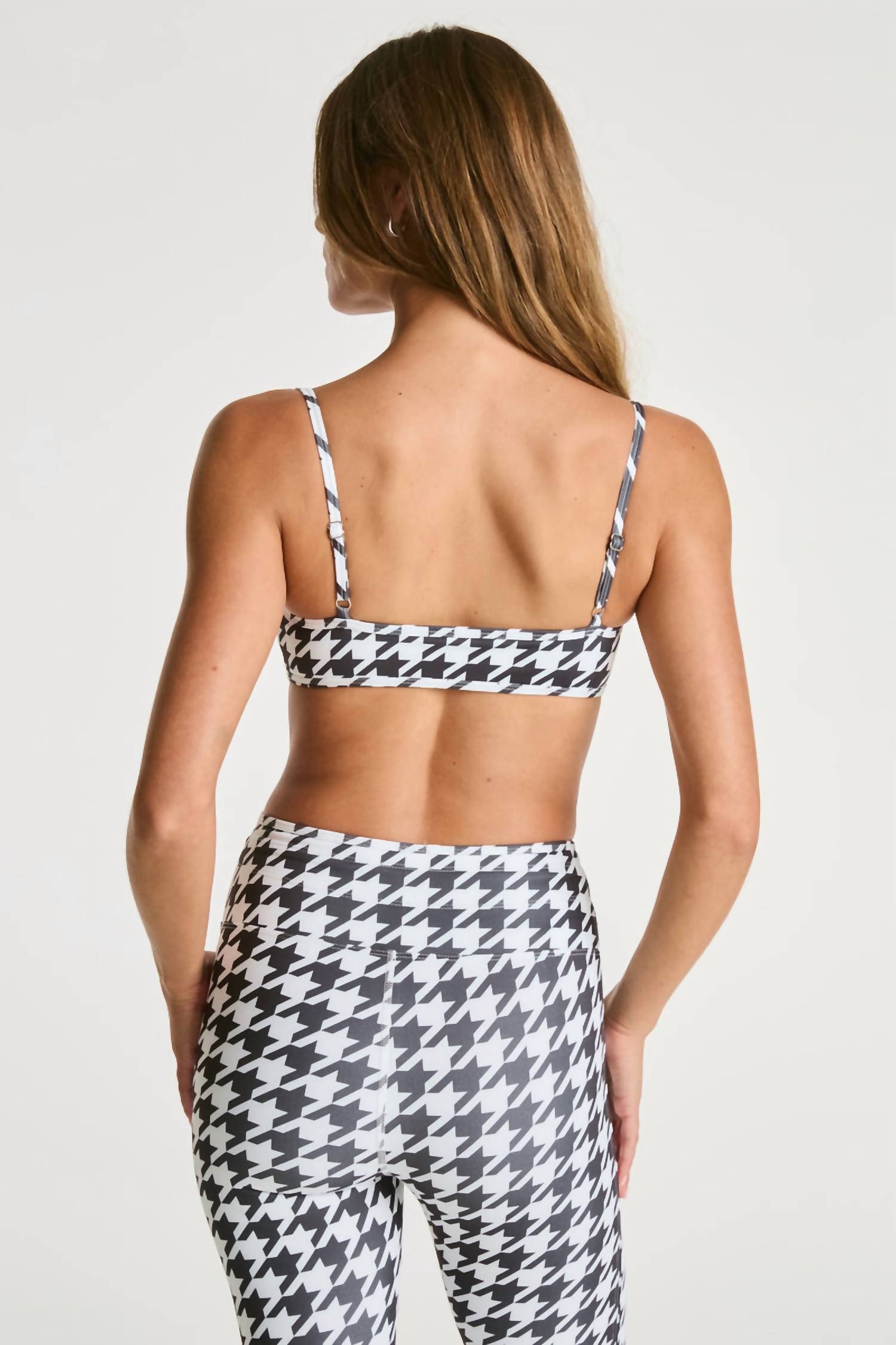 YEAR OF OURS Sport Monica Bra in houndstooth - women's intimate - alternate view
