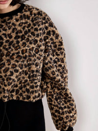 Apricot - Leopard Boucle Tie Top