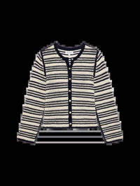 Nation LTD Courtney Crochet Cardigan in seascape stripe - women's cardigan - view 6