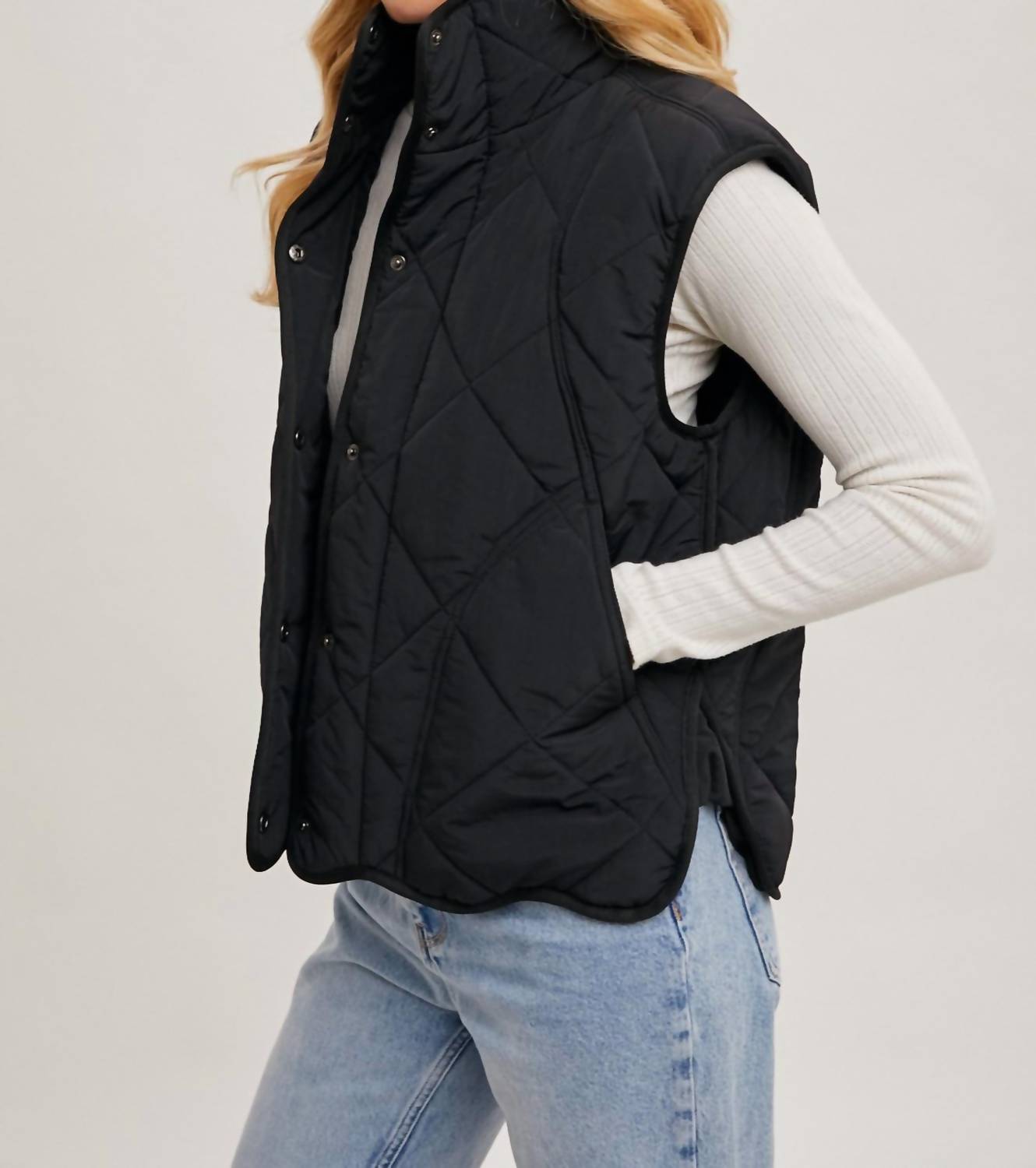 Karen Kane - Button Down Quilted Puffer Vest