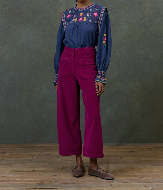 Louise Misha - Cropped Flare Cords Trousers