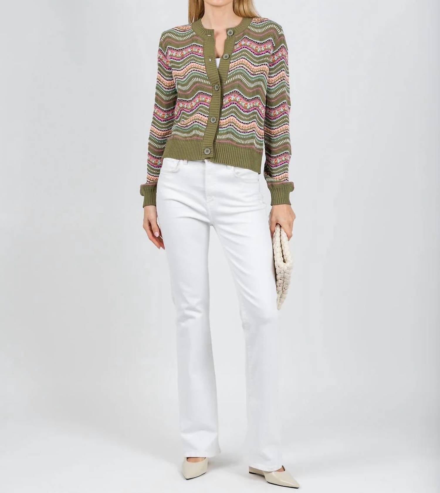 Aldo Martins - Kilie Waves Button Front Cardigan