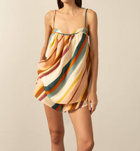 Adriana Degreas - Organic Stripes Top And Shorts Set