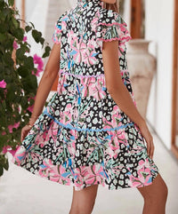 Willows - Leopard Floral Mini Dress