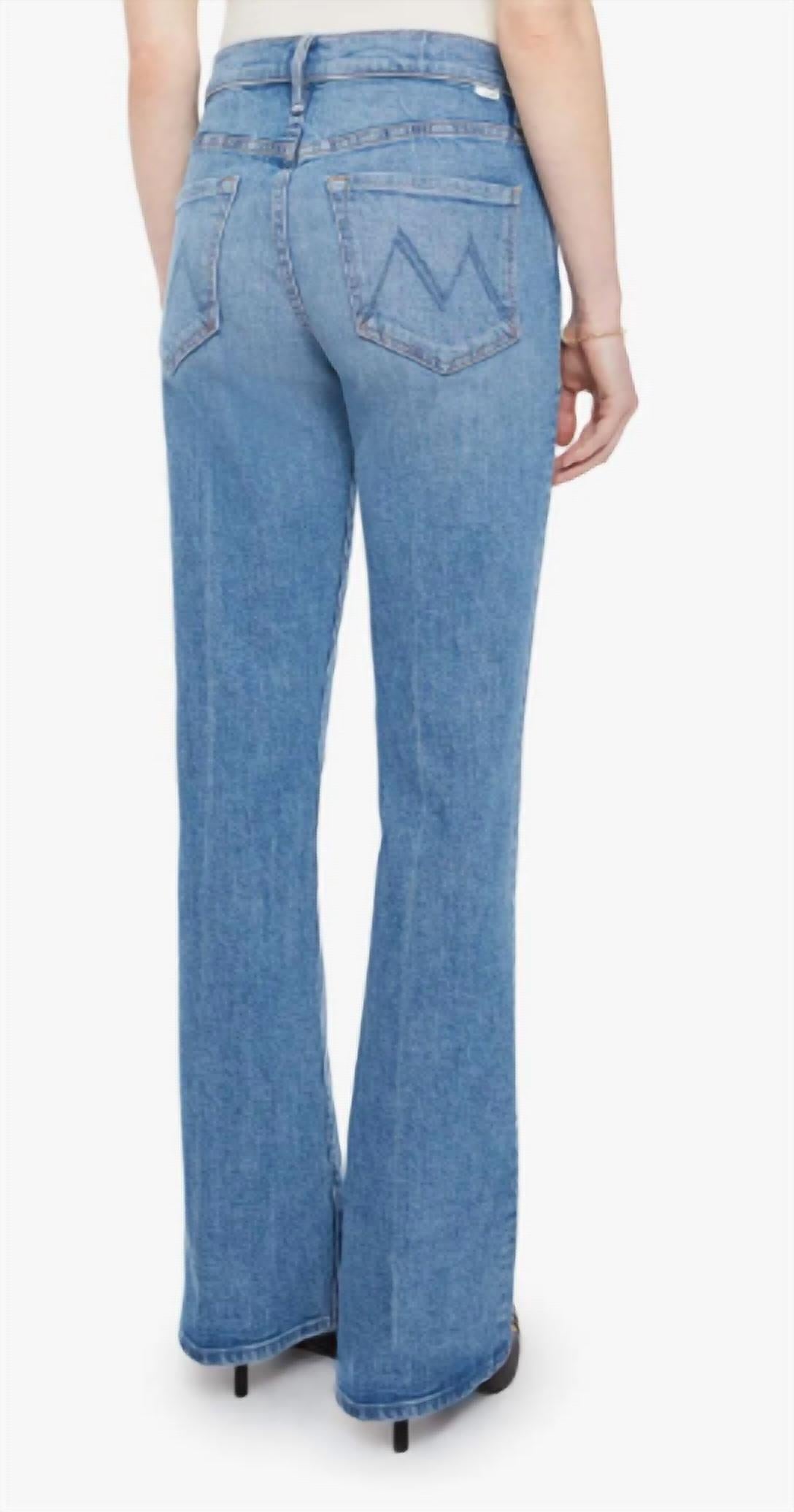 Mother The Outsider Sneak Denim in hokey pokey - women's jeans - alternate view