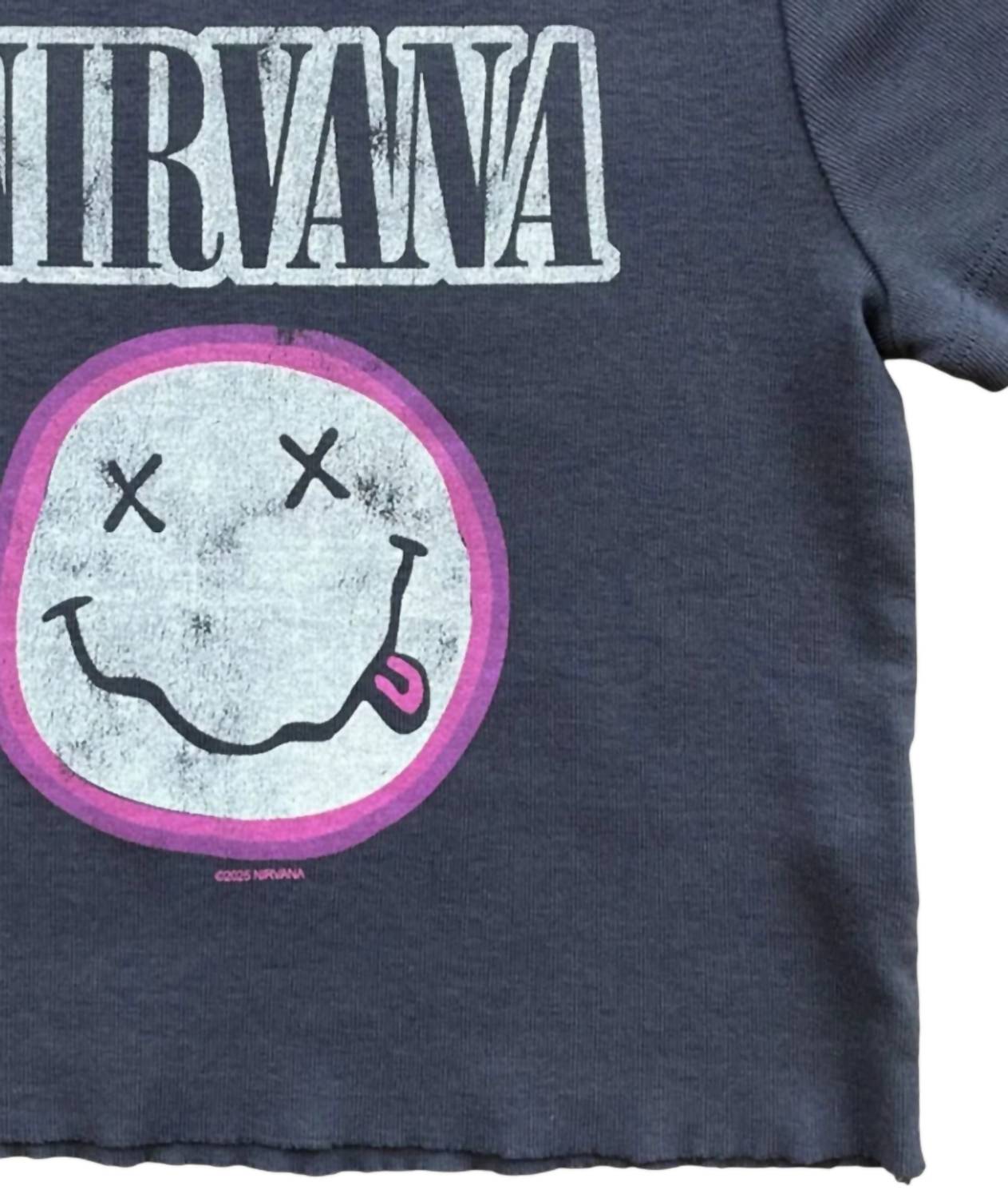 Rowdy Sprout - Girls Nirvana Smiley Fitted Tee
