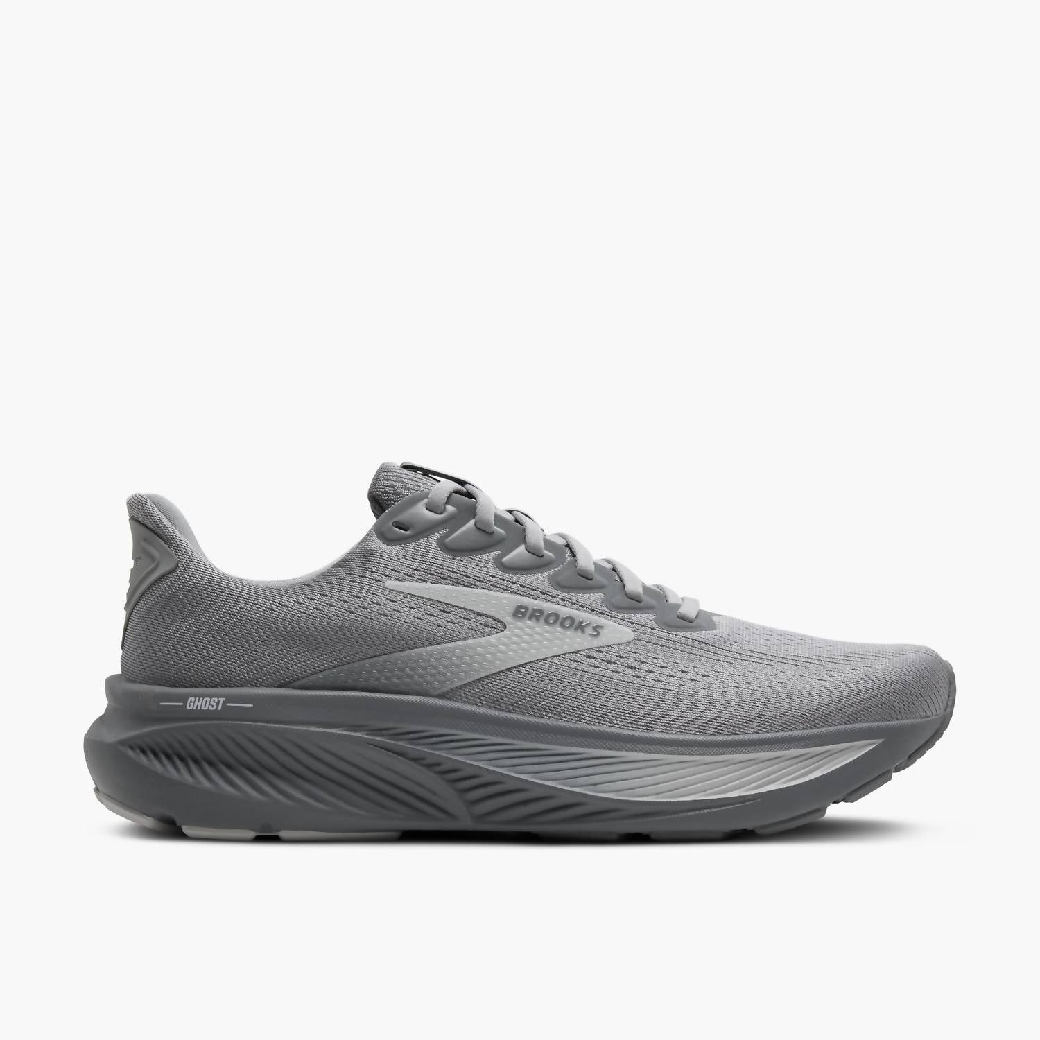 BROOKS Men's Ghost 17 Running Shoes - 2E Wide in primer gray oyster mushroom - men's shoe