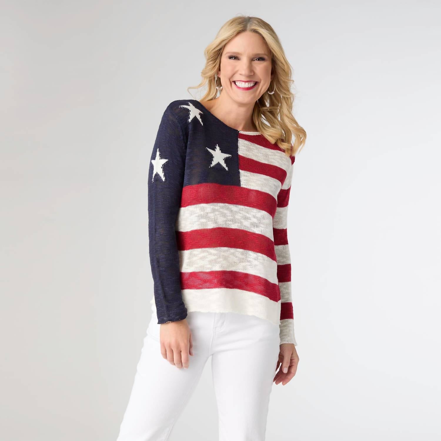 Coco + Carmen - Muriel Burnout Flag Sweater