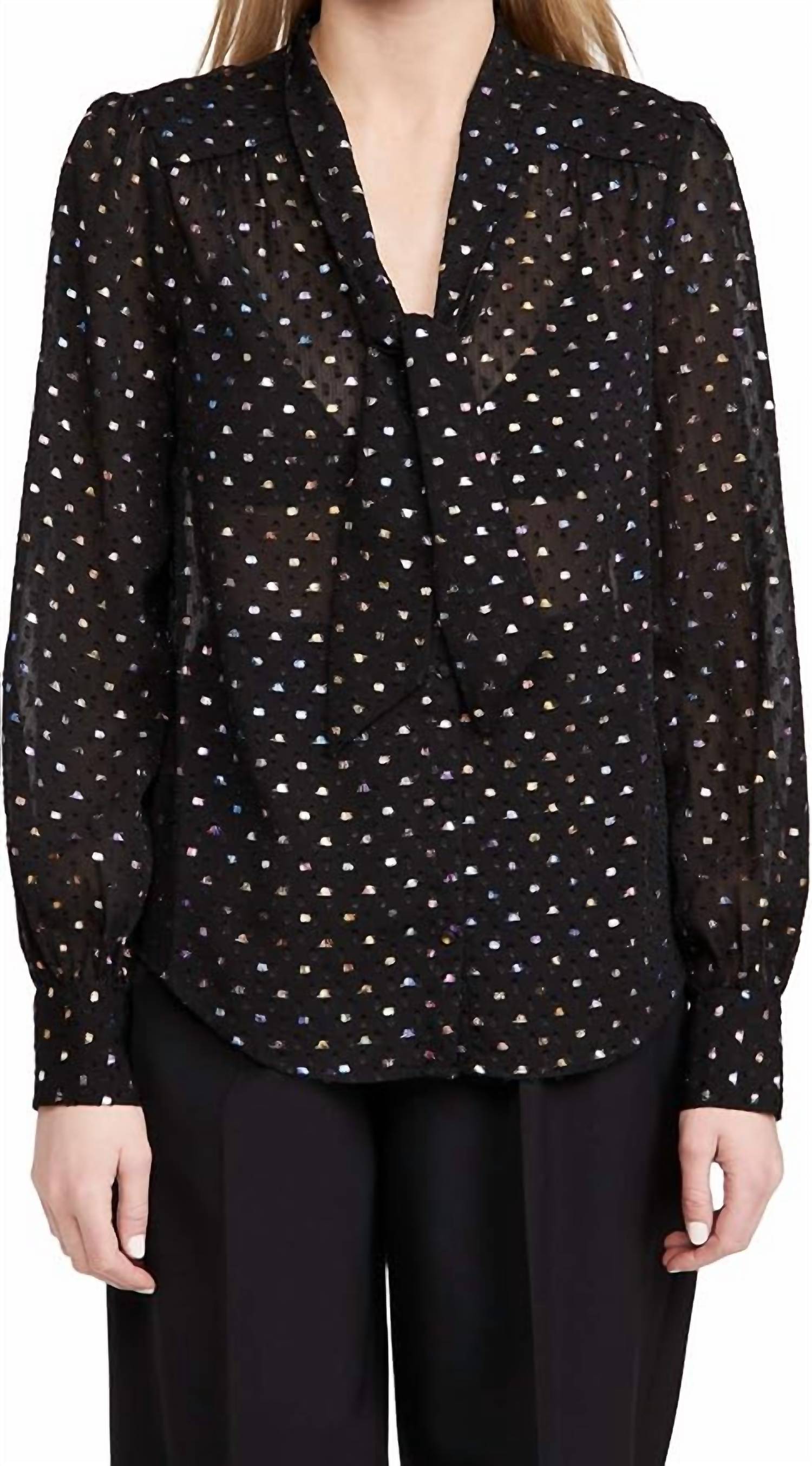 Paige - Cleobelle Long Sleeve Tie Neck Blouse