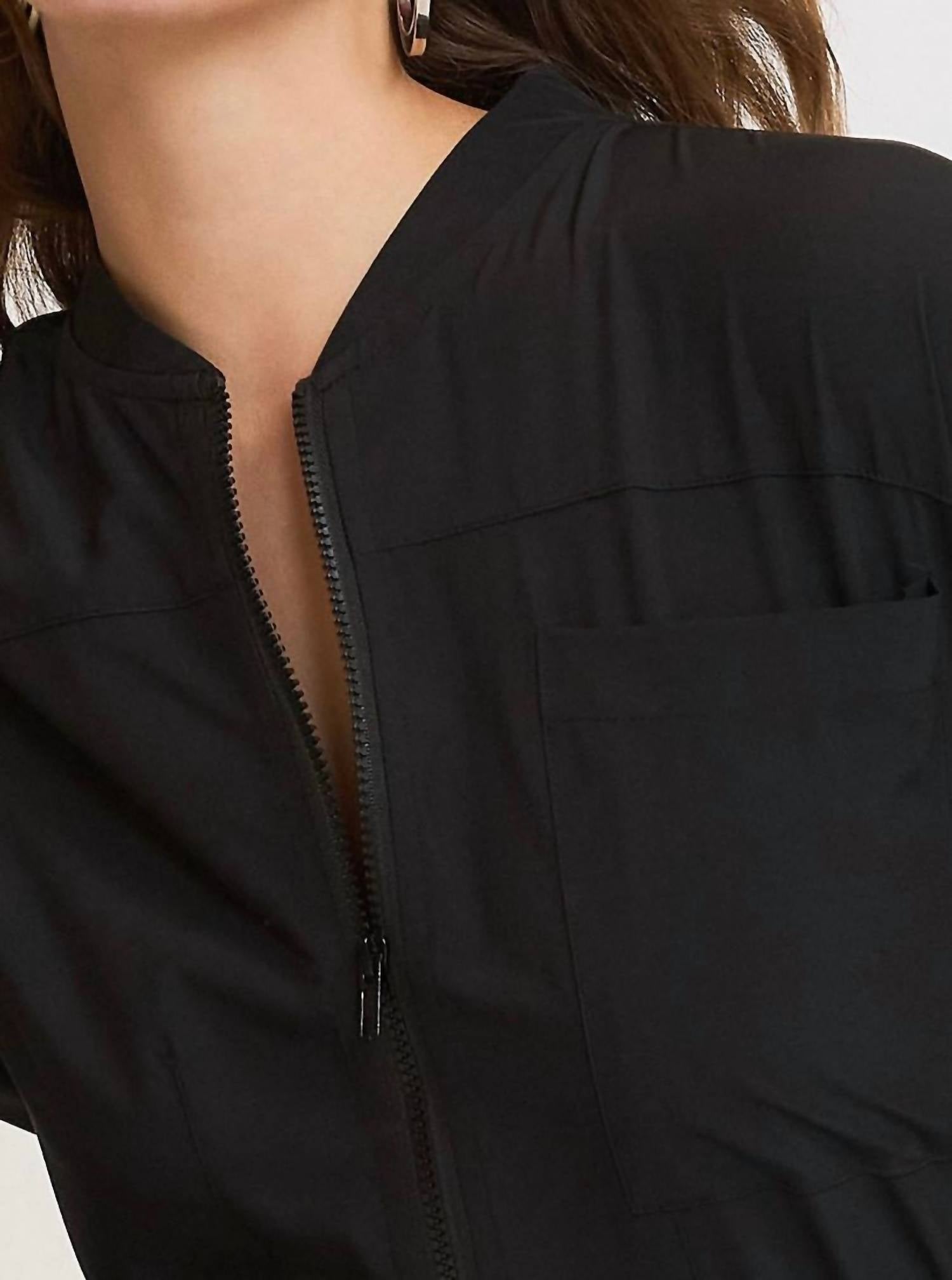 Umgee - Utility Drawstring Waist Jumpsuit