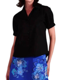 Maude Clover Top in black - women's blouse