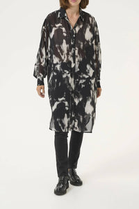 Kaffe - Kaaska Sheer Long Sleeves Shirt Dress