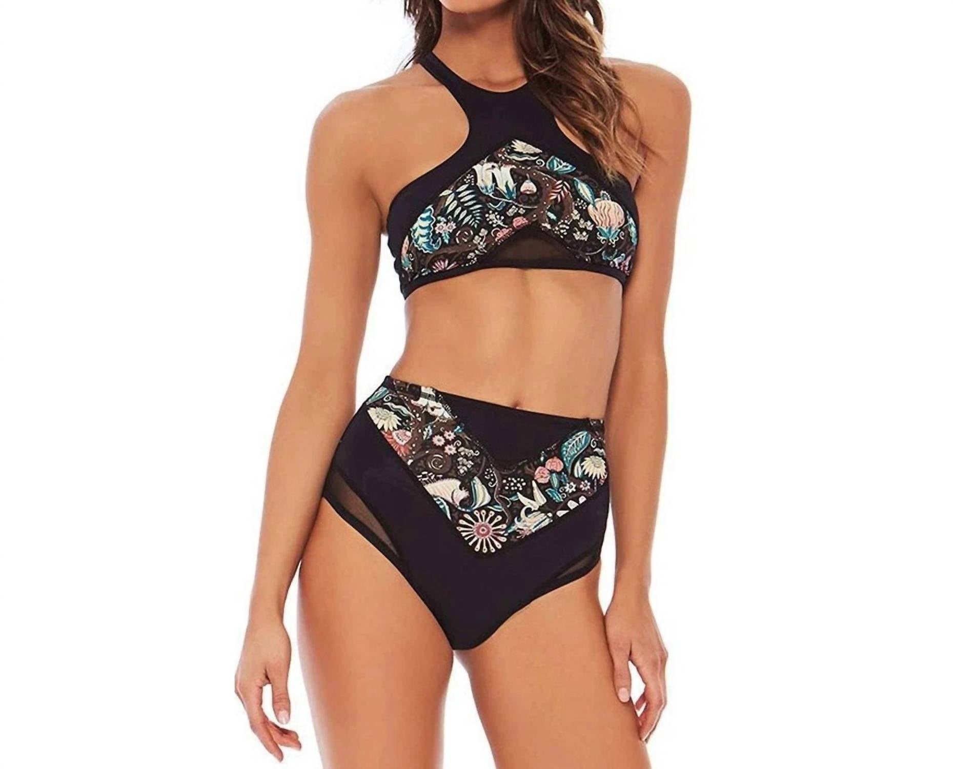 L*SPACE Sierra Tank Bikini Top in liberty floracopa - women's swimwear