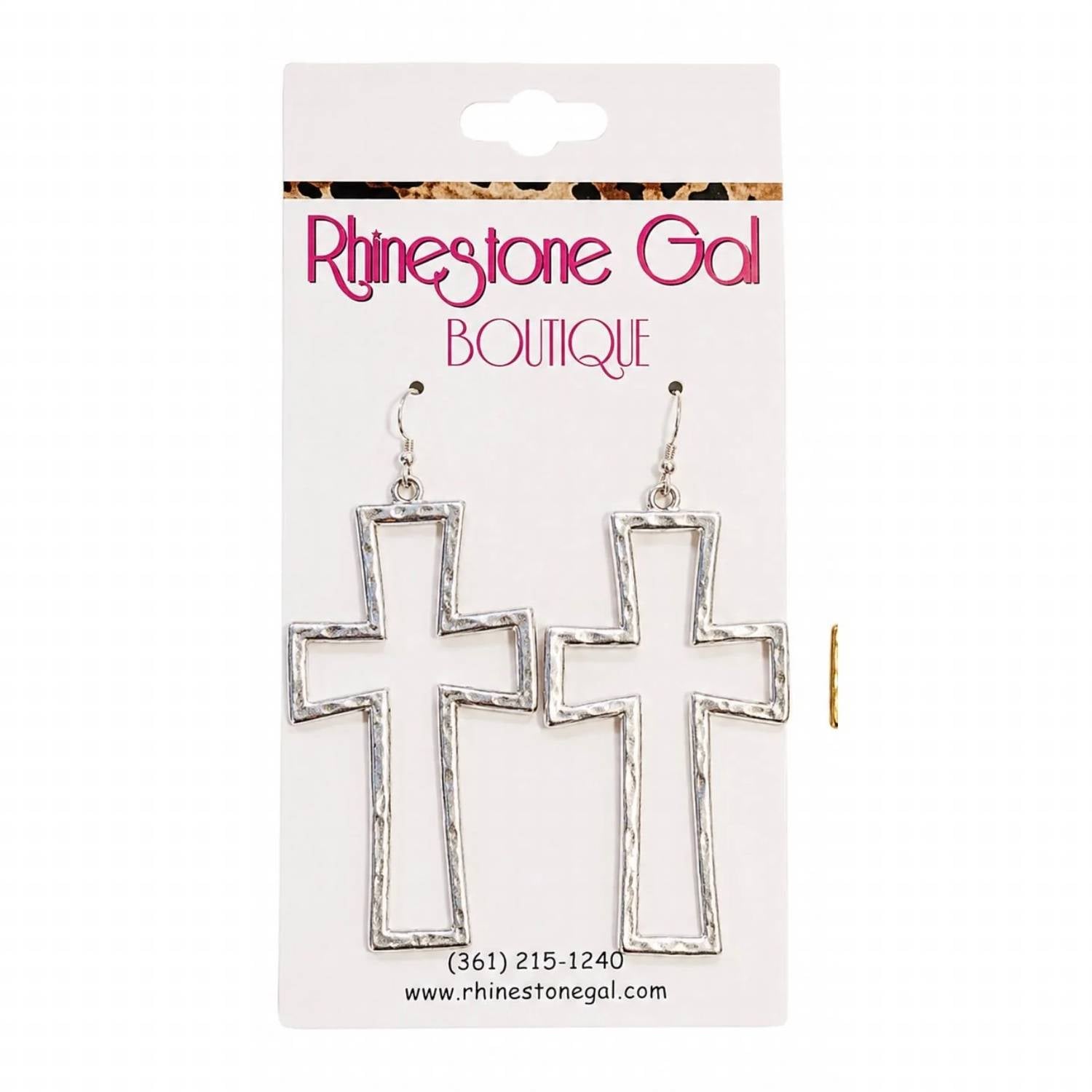Ellison+Young - Women's Hollow Cross Drop Earrings