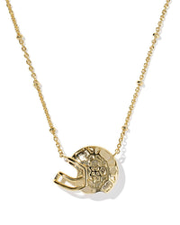 Kendra Scott Women's Football Helmet Short Pendant Necklace in gold ivory - women's jewelry - detail view