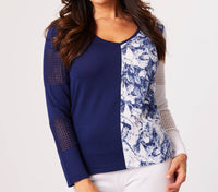 Angel Apparel - Abstract V-neck Top