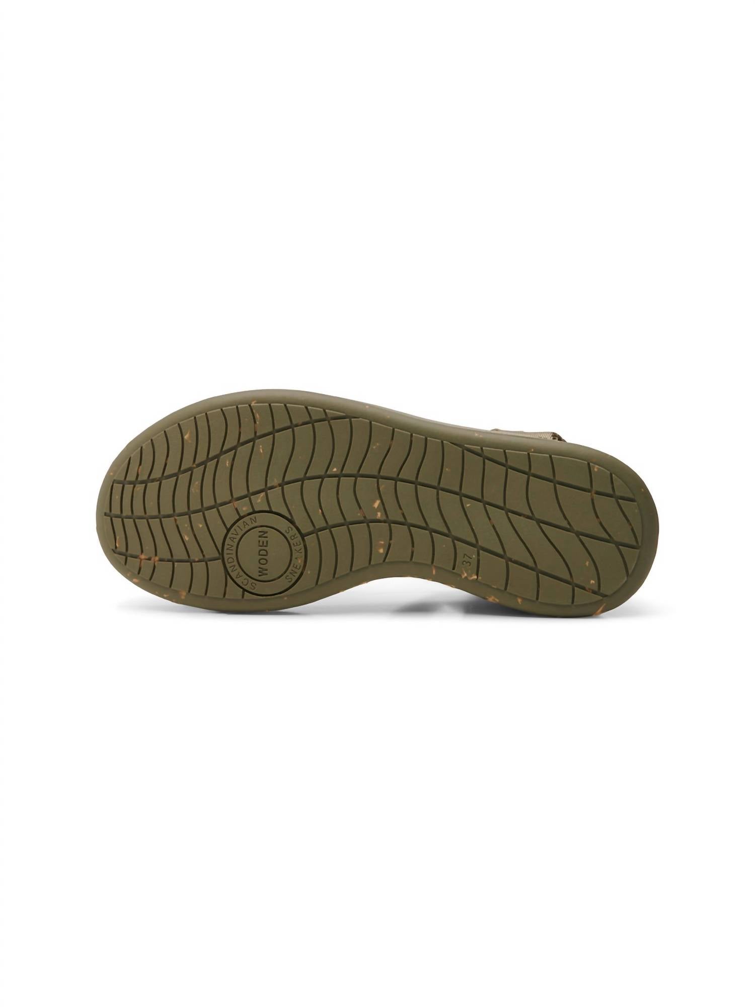 Woden Women's Line Sandal in dark olive - women's sandal - view 4
