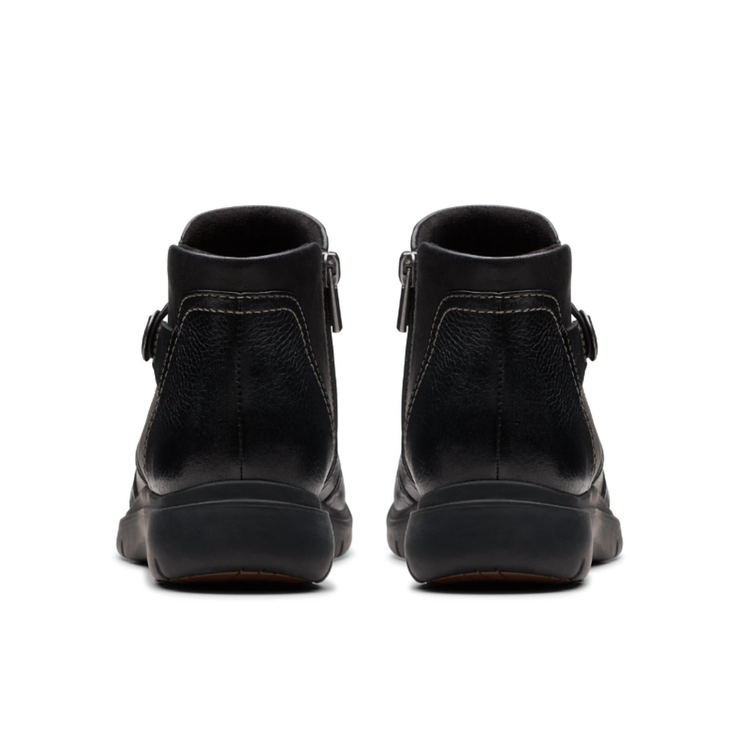 Clarks Women’s Certina Joy Boot in black leather 1 - women's shoe - view 4
