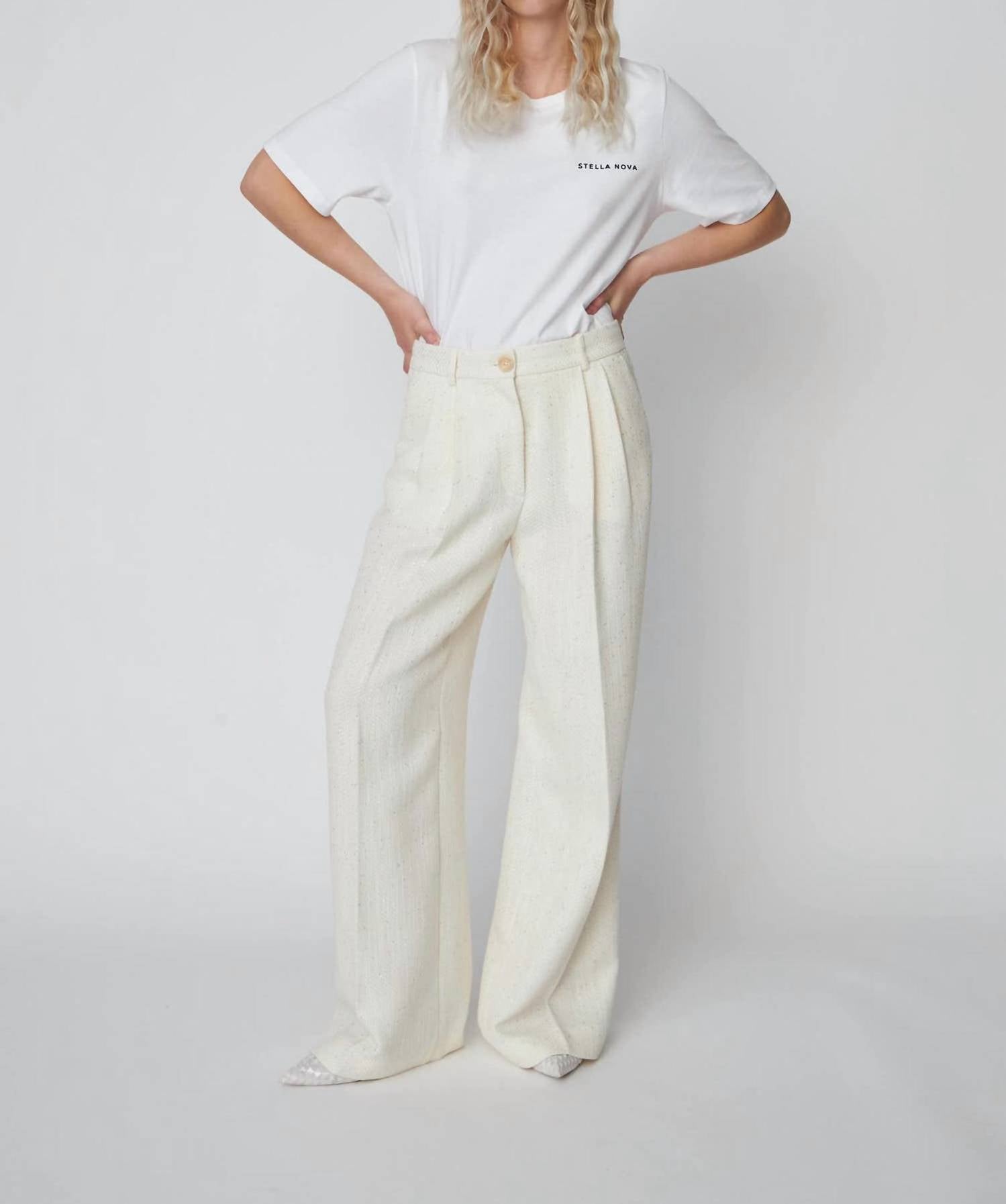 Stella Nova - Wide Leg Boucle Pants