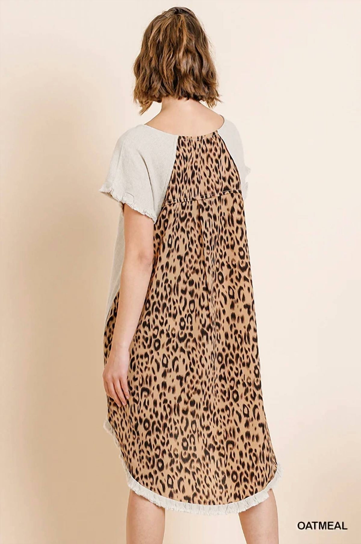 Umgee - Andrea Hi Low Leopard Back Dress