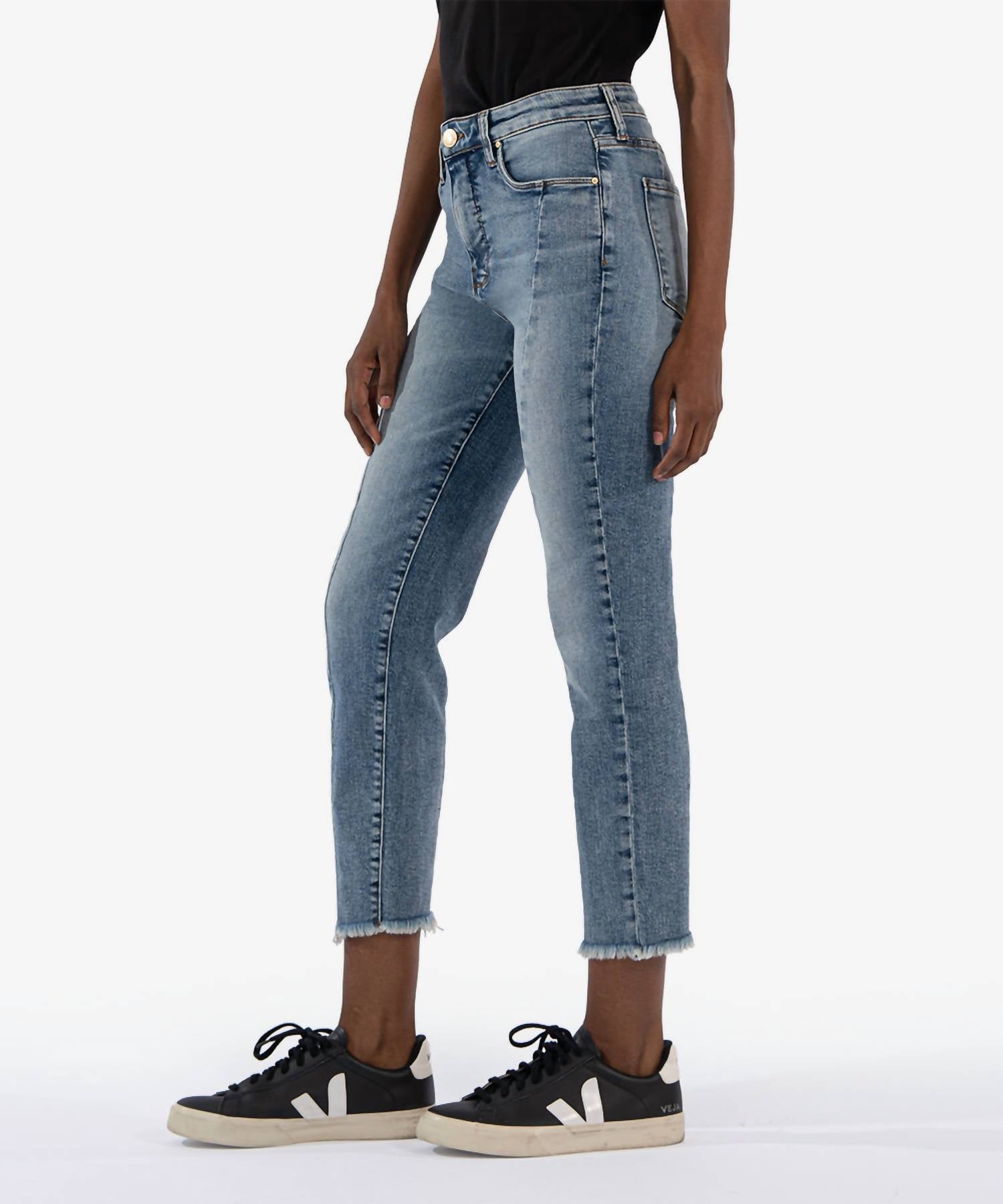 Kut From The Kloth - Rachael High Rise Fab Ab Ankle Straight Leg Jeans