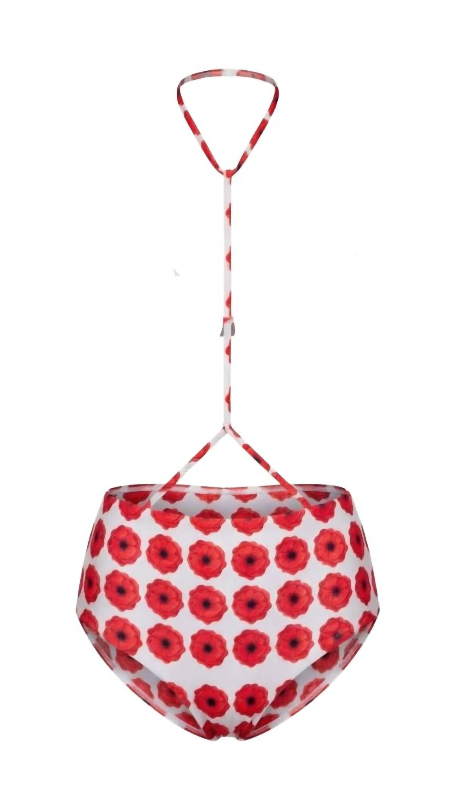 Voglia Swimwear Tina Marie Bikini Bottoms in red - women's swimwear - alternate view