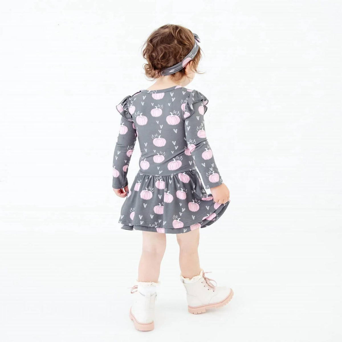 Dreamiere - Pumpkin Spice And Everything Nice Long Sleeve Ruffle Romper