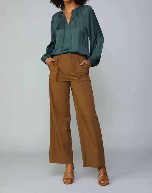 Current Air - raglan sleeve split neck blouse