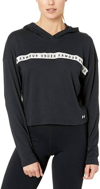 Under Armour - Women's Activewear Logo Taped Cropped Hoodie