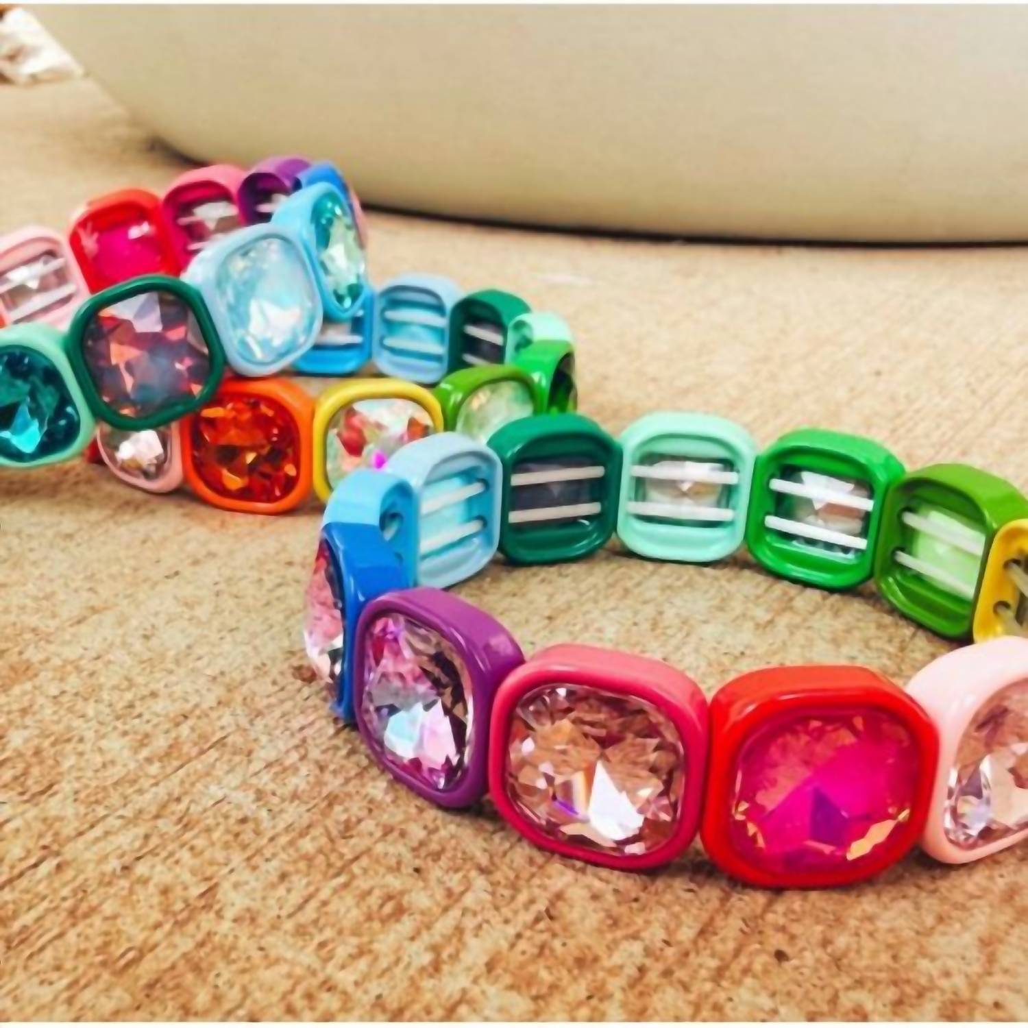 Prickly Pear Tx - Women's Rainbow Gem Stretch Bracelet