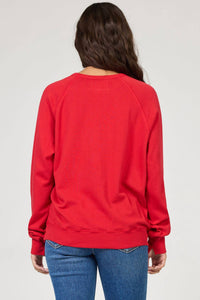 DEAR JOHN DENIM Lilja Long Sleeve Sweater in salsa - women's sweater - detail view