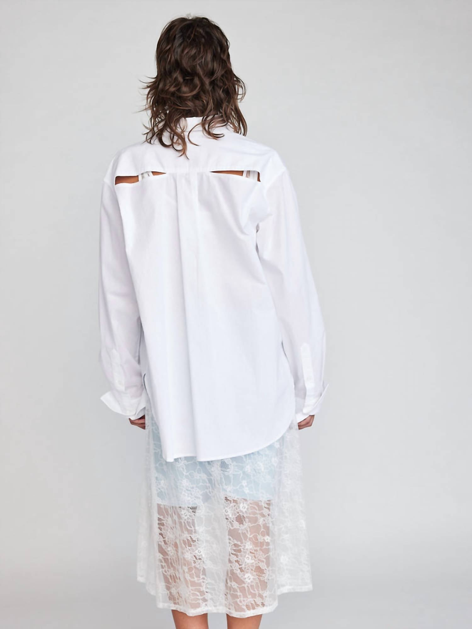 Self Contrast - Rumi Cut Out Back Yolk Shirt