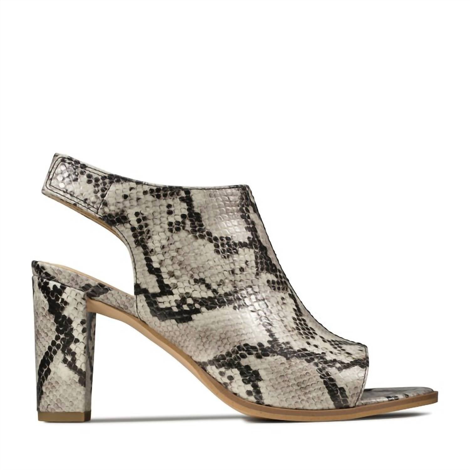Clarks Women's Kaylin85 Sling Heels in grey snake - women's heels