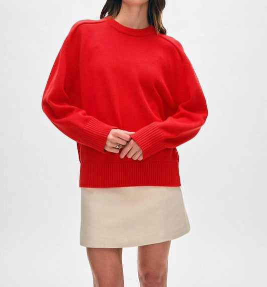 White + Warren - Saddle Sleeve Crew Sweater