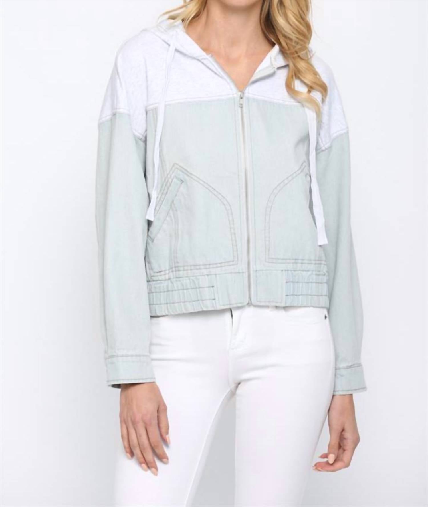 Fate - French Terry Hood Denim Jacket